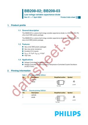 BB208-03 T/R datasheet  